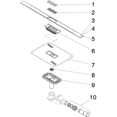 Viega Modell 4981.10 - Duschrinne mit 100cm Länge Viega Modell 4981.10 - Duschrinne mit 100cm Länge