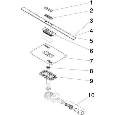 Viega Advantix Cleviva Duschrinne - 80cm, Edelstahl, Grau Viega Advantix Cleviva Duschrinne - 80cm, Edelstahl, Grau