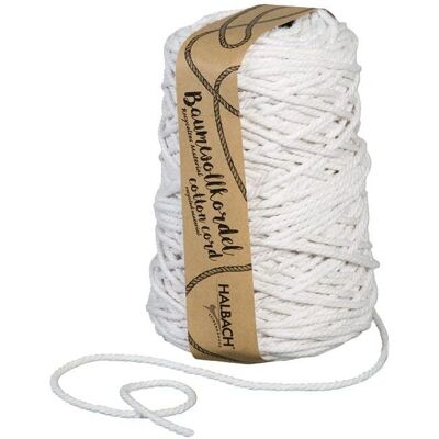 Cordón de algodón Halbach - Blanco 5 mm Cordón de algodón Halbach - Blanco 5 mm