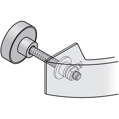 FSB - Kit de montaje de manija de puerta - Acero inoxidable - 75-84mm FSB - Kit de montaje de manija de puerta - Acero inoxidable - 75-84mm