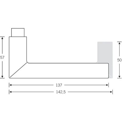 FSB Türgriff-Set - Modell 12 1076 - Aluminium, Links/Rechts, Innentür FSB Türgriff-Set - Modell 12 1076 - Aluminium, Links/Rechts, Innentür
