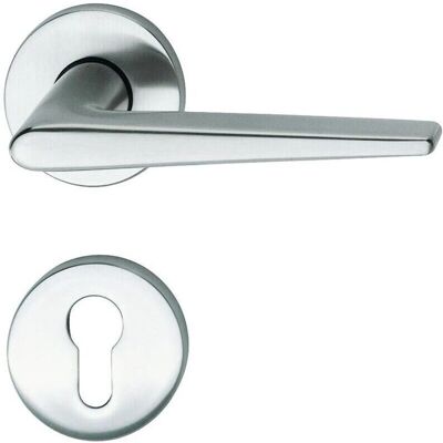 FSB Juego de manillas de puerta - Modelo 1005 - Aluminio natural - Para puertas izquierda y derecha FSB Juego de manillas de puerta - Modelo 1005 - Aluminio natural - Para puertas izquierda y derecha