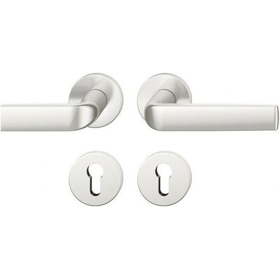 FSB Türgriff-Set - Aluminium, Rundrosette, 8mm Quadrat - DIN Links/Rechts FSB Türgriff-Set - Aluminium, Rundrosette, 8mm Quadrat - DIN Links/Rechts
