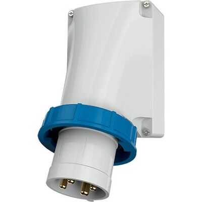 Prise électrique MENNEKES 356 63A IP67 - 4 pôles Bleu - Publicité Prise électrique MENNEKES 356 63A IP67 - 4 pôles Bleu - Publicité