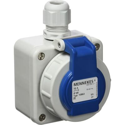 Mennekes 10863 Prise extérieure IP68 - Durable et Étanche Mennekes 10863 Prise extérieure IP68 - Durable et Étanche