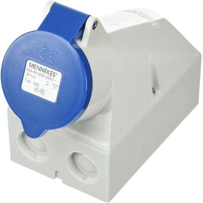Mennekes 420 - Udendørs vægkontakt IP44 32A 230V 3-pol timer Mennekes 420 - Udendørs vægkontakt IP44 32A 230V 3-pol timer