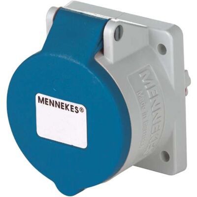 Mennekes 1787 - Enchufe de pared azul 3P 32A IP44 Mennekes 1787 - Enchufe de pared azul 3P 32A IP44
