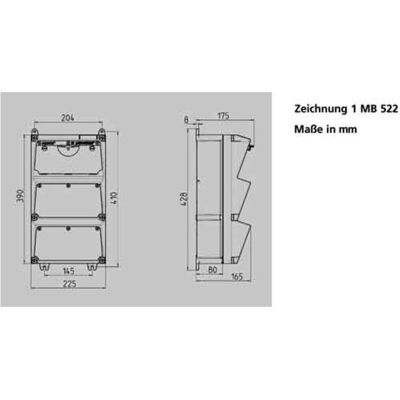 MENNEKES 930003 - AMAXX - IP44 gris - 3x Schuko - Steckdosen-Kombination - Publicité MENNEKES 930003 - AMAXX - IP44 gris - 3x Schuko - Steckdosen-Kombination - Publicité