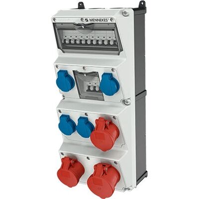 MENNEKES 940012 Steckdose Blau, Grau, Rot, Weiß - Steckdosen-Kombination MENNEKES 940012 Steckdose Blau, Grau, Rot, Weiß - Steckdosen-Kombination