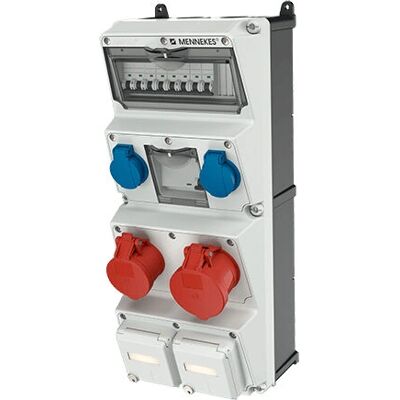 MENNEKES 940018 Steckdose - Typ F, Blau, Rot, Weiß MENNEKES 940018 Steckdose - Typ F, Blau, Rot, Weiß