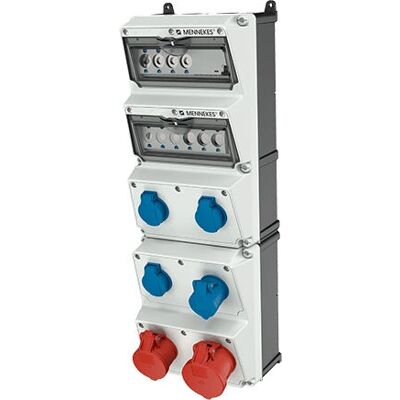 MENNEKES 950005 Steckdose - Typ F, Blau, Rot, Weiß MENNEKES 950005 Steckdose - Typ F, Blau, Rot, Weiß