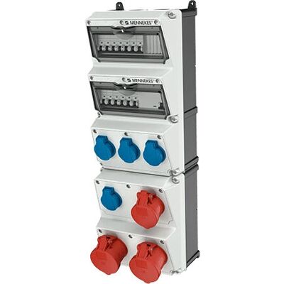 MENNEKES 950009 Steckdose - Typ F, Blau, Rot, Weiß MENNEKES 950009 Steckdose - Typ F, Blau, Rot, Weiß