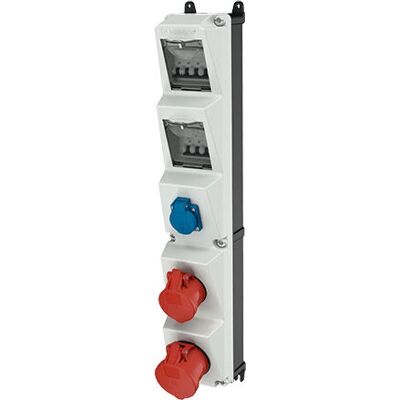 MENNEKES 960010 Steckdosen-Kombination - Blau, Rot, Weiss - Typ F MENNEKES 960010 Steckdosen-Kombination - Blau, Rot, Weiss - Typ F