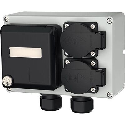 MENNEKES 25705 Prise Électrique - IP44, 2 Schuko, 2 RJ45 - 16A - Publicité MENNEKES 25705 Prise Électrique - IP44, 2 Schuko, 2 RJ45 - 16A - Publicité
