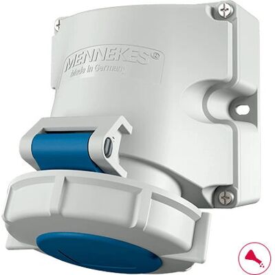 MENNEKES 9500 Wanddose - 16A, IP67, Grau MENNEKES 9500 Wanddose - 16A, IP67, Grau