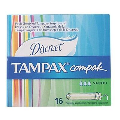 Tampax Compak Super tamponi con applicatore - 16 pezzi Tampax Compak Super tamponi con applicatore - 16 pezzi