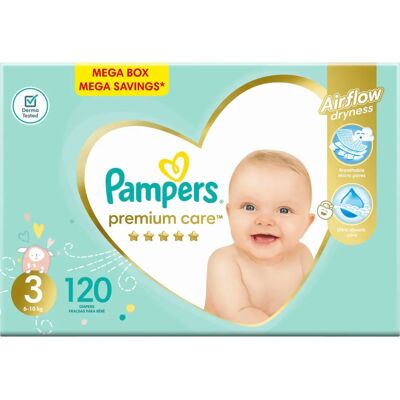 Pleny Pampers Premium Care Velikost 3 - 120 ks Pleny Pampers Premium Care Velikost 3 - 120 ks