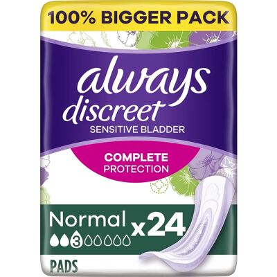 Always Discreet Light Bladder Leak Pads - Pads Always Discreet Light Bladder Leak Pads - Pads