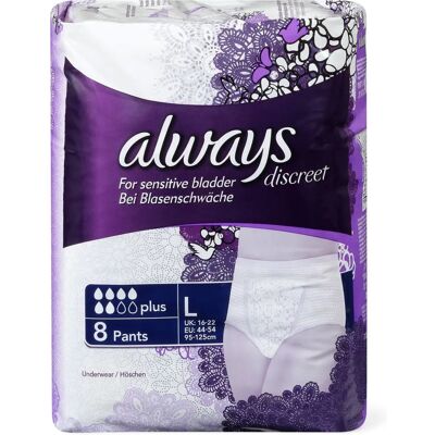 Always Discreet Feminine Hygiene - Sensitive Bladder - Incontinence Pants Always Discreet Feminine Hygiene - Sensitive Bladder - Incontinence Pants