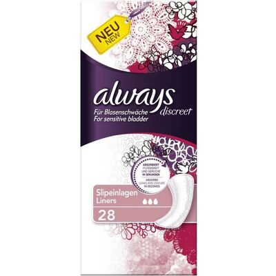 Prodotto di Igiene Femminile Always - 28 Assorbenti Discreti - Perdite di urina leggere Prodotto di Igiene Femminile Always - 28 Assorbenti Discreti - Perdite di urina leggere