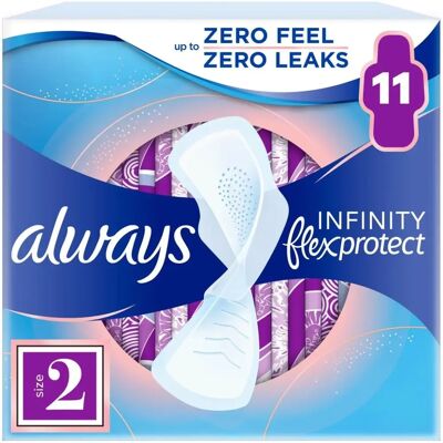 Always Infinity Long Size 2 Sanitary Towels - 11 pcs Always Infinity Long Size 2 Sanitary Towels - 11 pcs