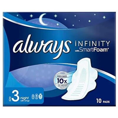 Always Infinity Night Size 3 - Sanitary Towels with Wings Always Infinity Night Size 3 - Sanitary Towels with Wings