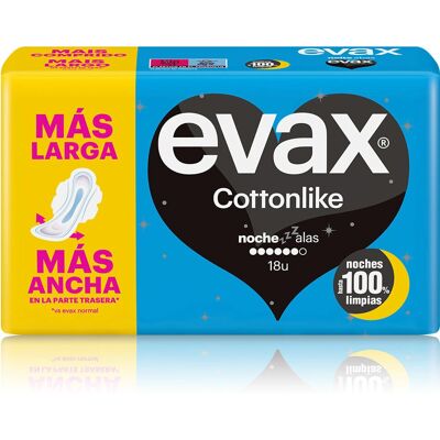 EVAX 4015400711018 Pañales para Noche con Alas - Producto de Higiene Femenina EVAX 4015400711018 Pañales para Noche con Alas - Producto de Higiene Femenina