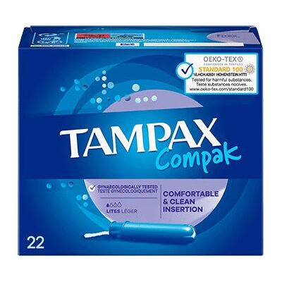 Tampones Lite TAMPAX Compak (22 un) - Producto de higiene femenina Tampones Lite TAMPAX Compak (22 un) - Producto de higiene femenina