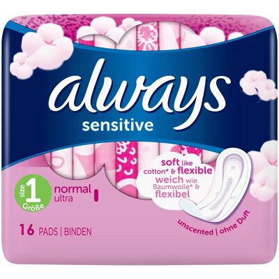 Always Sensitive Normal Ultra Sanitary Napkin - Sanitary Napkins Always Sensitive Normal Ultra Sanitary Napkin - Sanitary Napkins