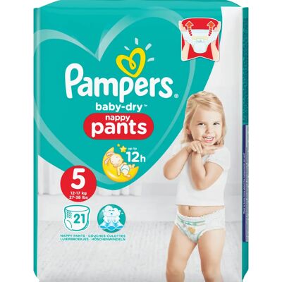 Pampers Baby Dry Pants Size 5 - 21 pcs - Baby Diapers Pampers Baby Dry Pants Size 5 - 21 pcs - Baby Diapers
