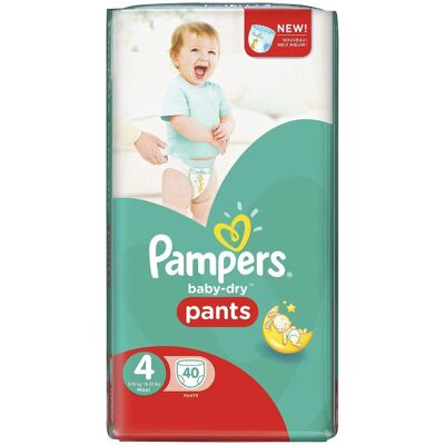 Pampers - Baby-Dry Pants - Size 4 - 40 pcs - Diapers Pampers - Baby-Dry Pants - Size 4 - 40 pcs - Diapers
