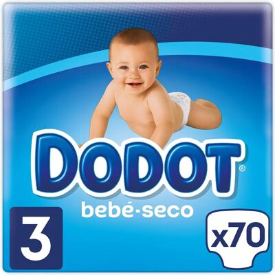 Fraldas Dodot Tamanho 3 - 66 Unidades - Fraldas Descartáveis Fraldas Dodot Tamanho 3 - 66 Unidades - Fraldas Descartáveis