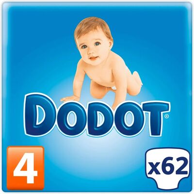 Dodot 4 Pañales Desechables - 62 Uds Dodot 4 Pañales Desechables - 62 Uds
