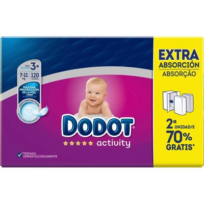 Pańales Dodot Dodot Activity Talla 3 - 6-10 kg - 120 Unidades Pańales Dodot Dodot Activity Talla 3 - 6-10 kg - 120 Unidades