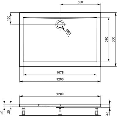 Ideal Standard K518201 Bază de duș ultra plat - Bază de duș Ideal Standard K518201 Bază de duș ultra plat - Bază de duș