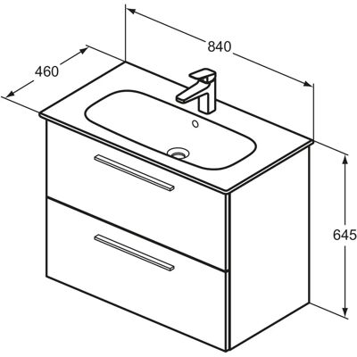 Ideal Standard K8744DU Wandmontiertes Badezimmermöbel-Set - Badezimmermöbel Ideal Standard K8744DU Wandmontiertes Badezimmermöbel-Set - Badezimmermöbel