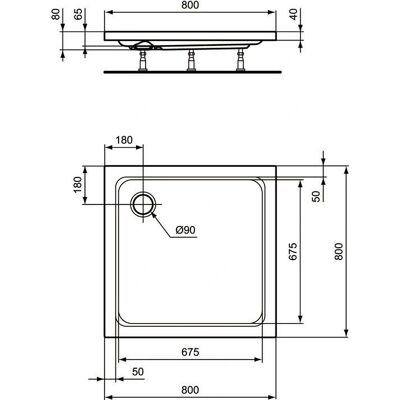Ideal Standard K276601 Rechteckige Duschwanne - Duschwanne Ideal Standard K276601 Rechteckige Duschwanne - Duschwanne