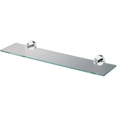 Ideal Standard A9125AA Étagère en verre - 52cm, Transparent, Support en métal Ideal Standard A9125AA Étagère en verre - 52cm, Transparent, Support en métal
