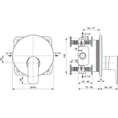Set de duș pentru montare pe perete Ideal Standard A7034AA - Cromat Set de duș pentru montare pe perete Ideal Standard A7034AA - Cromat