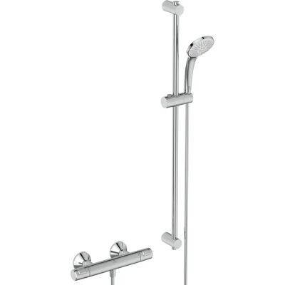 Ideal Standard Ceratherm T25 - Thermostat-Duschset, 80mm Ausladung, Chrom Ideal Standard Ceratherm T25 - Thermostat-Duschset, 80mm Ausladung, Chrom