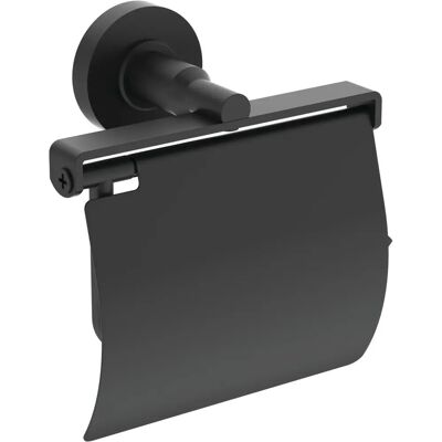 Ideal Standard IOM Papierrollenhalter - Wandmontage, Schwarz, mit Deckel Ideal Standard IOM Papierrollenhalter - Wandmontage, Schwarz, mit Deckel
