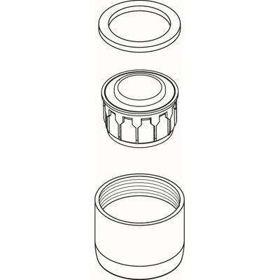 Ideal Standard A960996AA Chrom M22x1 Aerator - Kraanaccessoire Ideal Standard A960996AA Chrom M22x1 Aerator - Kraanaccessoire