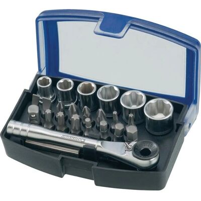 PROMAT 24-teilige Bit- und Steckschlüsselset - Phillips, PZ, T, Schlitz PROMAT 24-teilige Bit- und Steckschlüsselset - Phillips, PZ, T, Schlitz