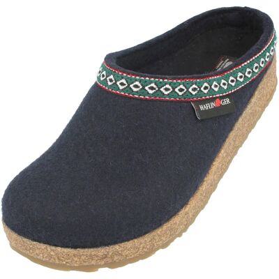 Haflinger Franzl Ciabatte in feltro larghe per donna Navy - Pantofole Haflinger Franzl Ciabatte in feltro larghe per donna Navy - Pantofole