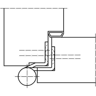 Simonswerk QF 140 mm Linke verzinkte Türschnapper - Innen Simonswerk QF 140 mm Linke verzinkte Türschnapper - Innen