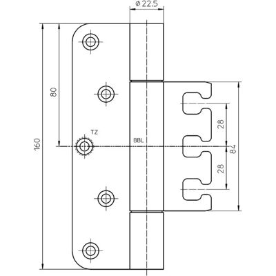 Simonswerk Bandola oggetto VX 7729/160 - Cerniera in metallo per porte Simonswerk Bandola oggetto VX 7729/160 - Cerniera in metallo per porte