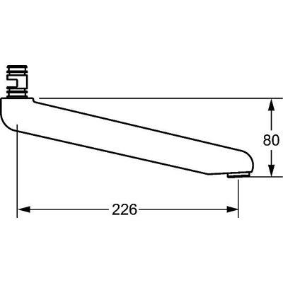 Hansa 226 mm Chrom Auslauf - Auslauf Hansa 226 mm Chrom Auslauf - Auslauf