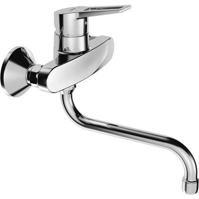 Hansa Wandmontierte Küchenarmatur - 360° Dreh, 13,2 L/min, Chrom Hansa Wandmontierte Küchenarmatur - 360° Dreh, 13,2 L/min, Chrom