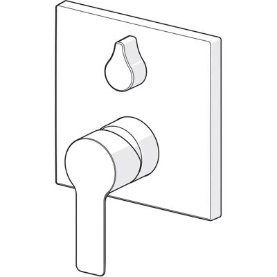 Hansa Chrom Wandmontage Badewannen- und Brausemischer - Quadratische Rosette - Modell 83859513 Hansa Chrom Wandmontage Badewannen- und Brausemischer - Quadratische Rosette - Modell 83859513