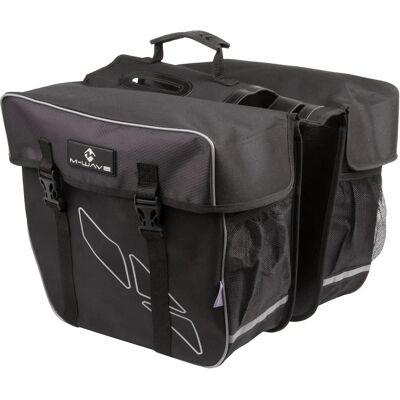 Podwójna torba rowerowa M-Wave Amsterdam - 30L, Czarna/Szara Podwójna torba rowerowa M-Wave Amsterdam - 30L, Czarna/Szara